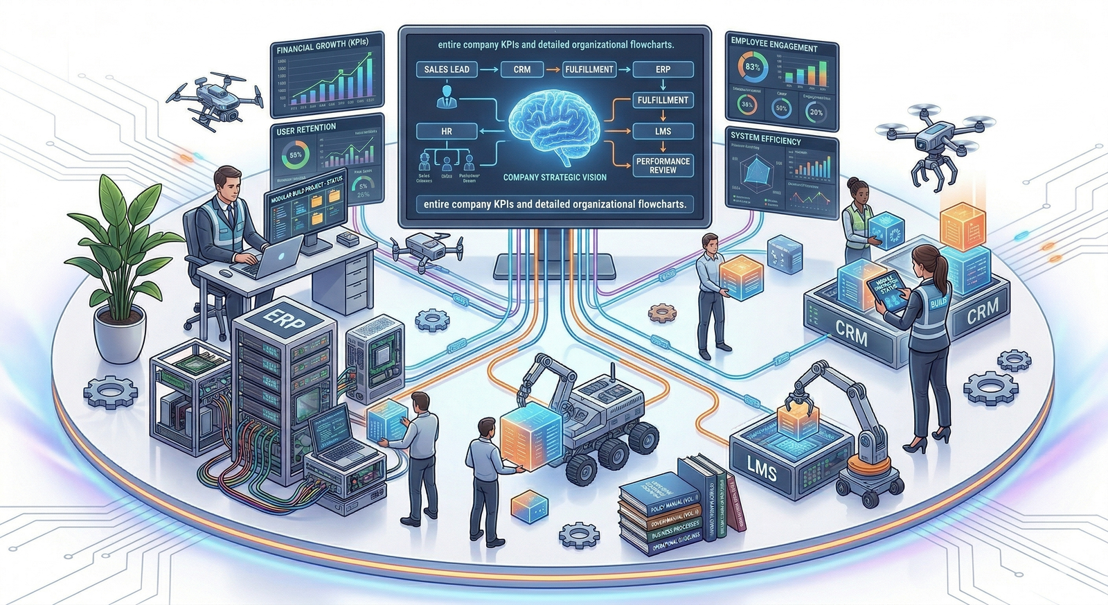 Company Architecture Illustration